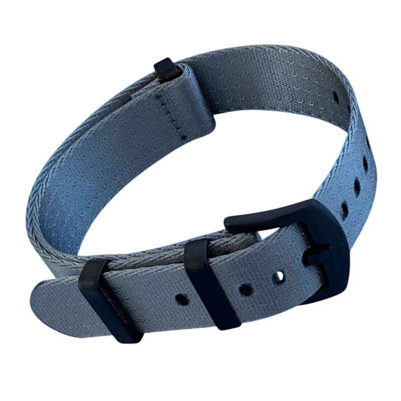 NATO strap,grau mit schließe PVD beschichtet schwarz