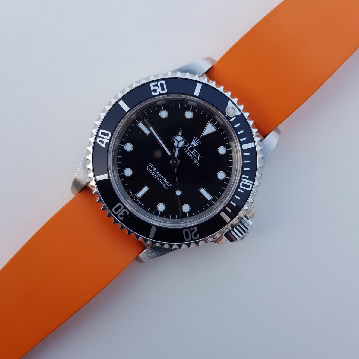 Zweiteiliges Couch Armband, rubber, sTrap in der Farbe orange