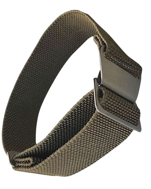 Stretch Armband mit Spangen schließe Farbe oliv