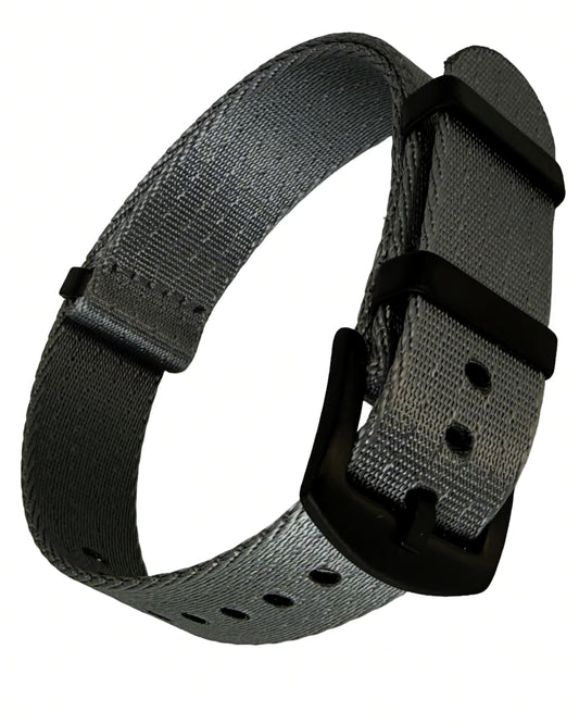 Nato Strap - Farbe grau mit PVD Schliesse schwarz