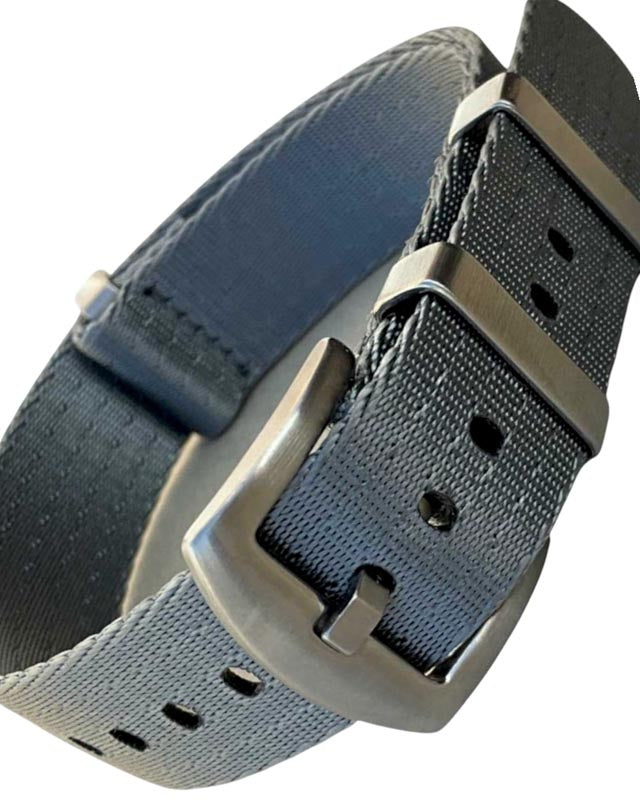 Einteiliges Uhrenarmband in der Farbe grau