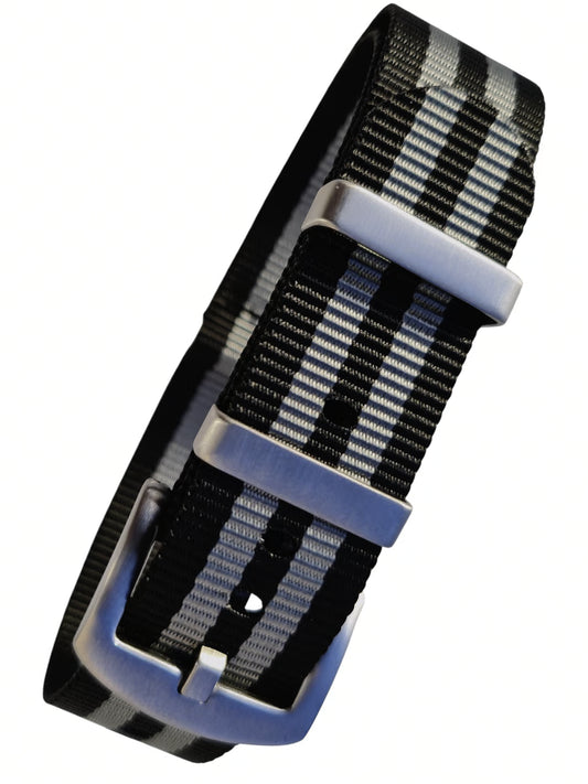 Einteiliges uhren, Armband, Nato sTrap, grau schwarz