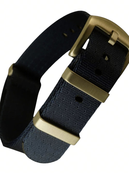 NATO STRAP Einteiliges Durchzugsarmband, Farbe Navy dunkelblau