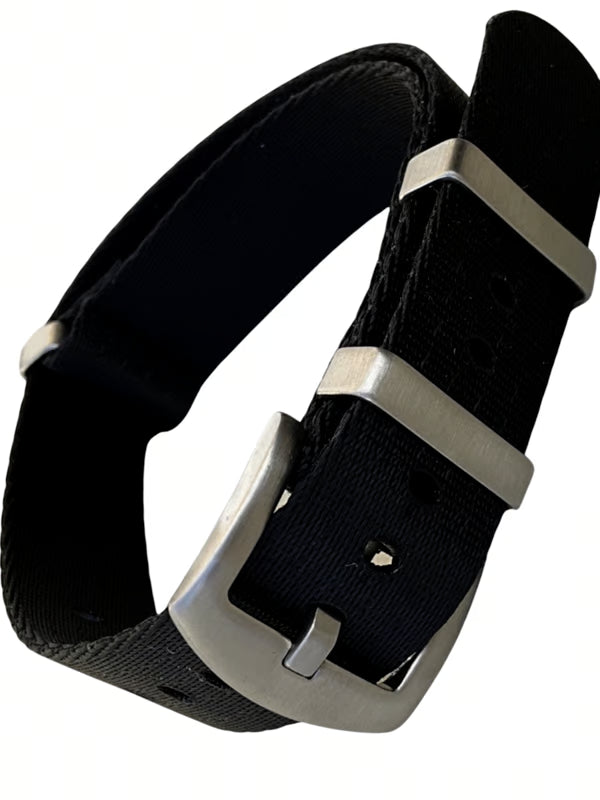 NATO STRAP Einteiliges Durchzugsarmband, Farbe schwarz