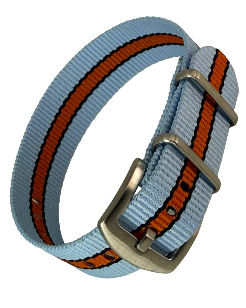 Nato Strap - single pass - hellblau gestreift