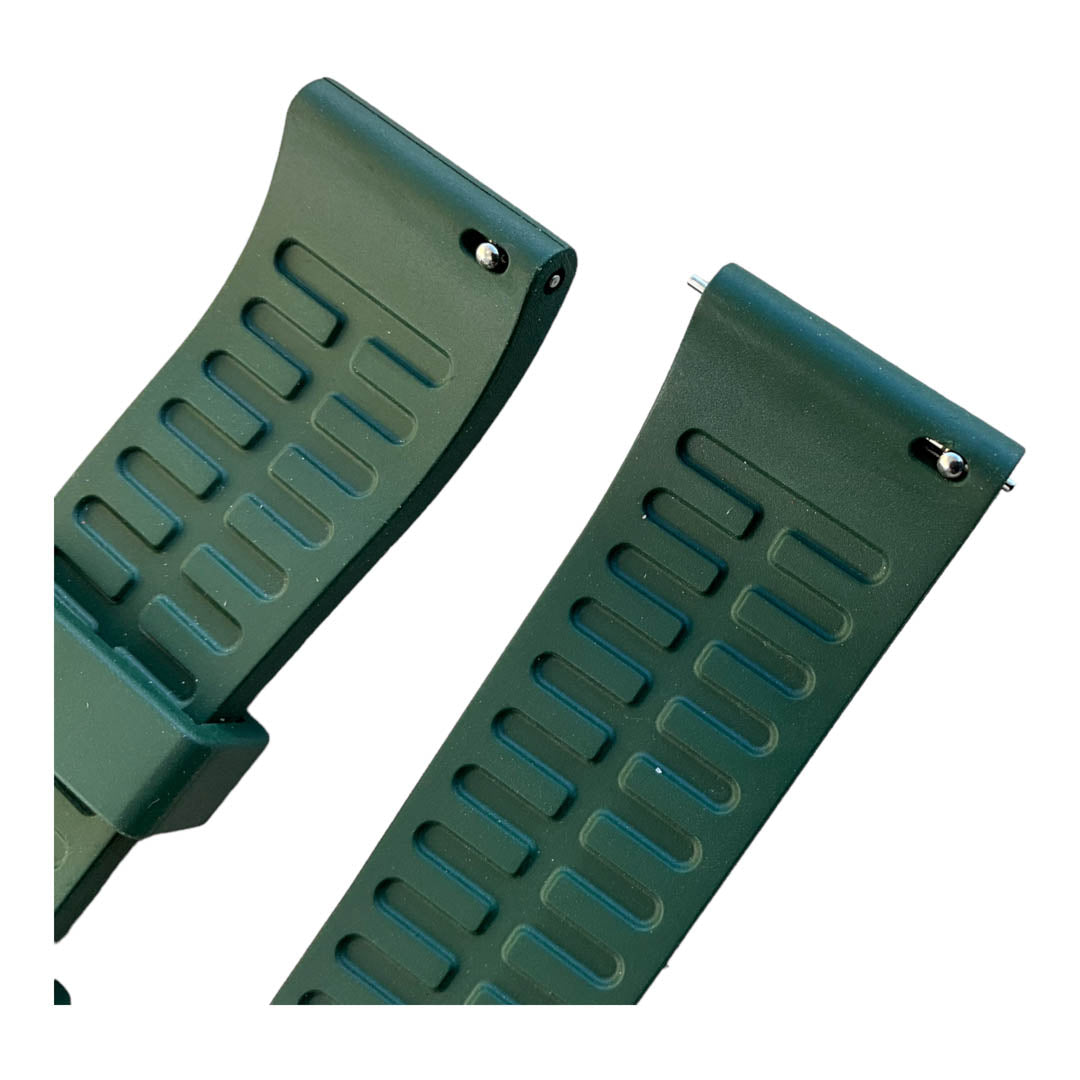 Zweiteiliges Couch Armband, rubber, sTrap in der Farbe Patrol grün