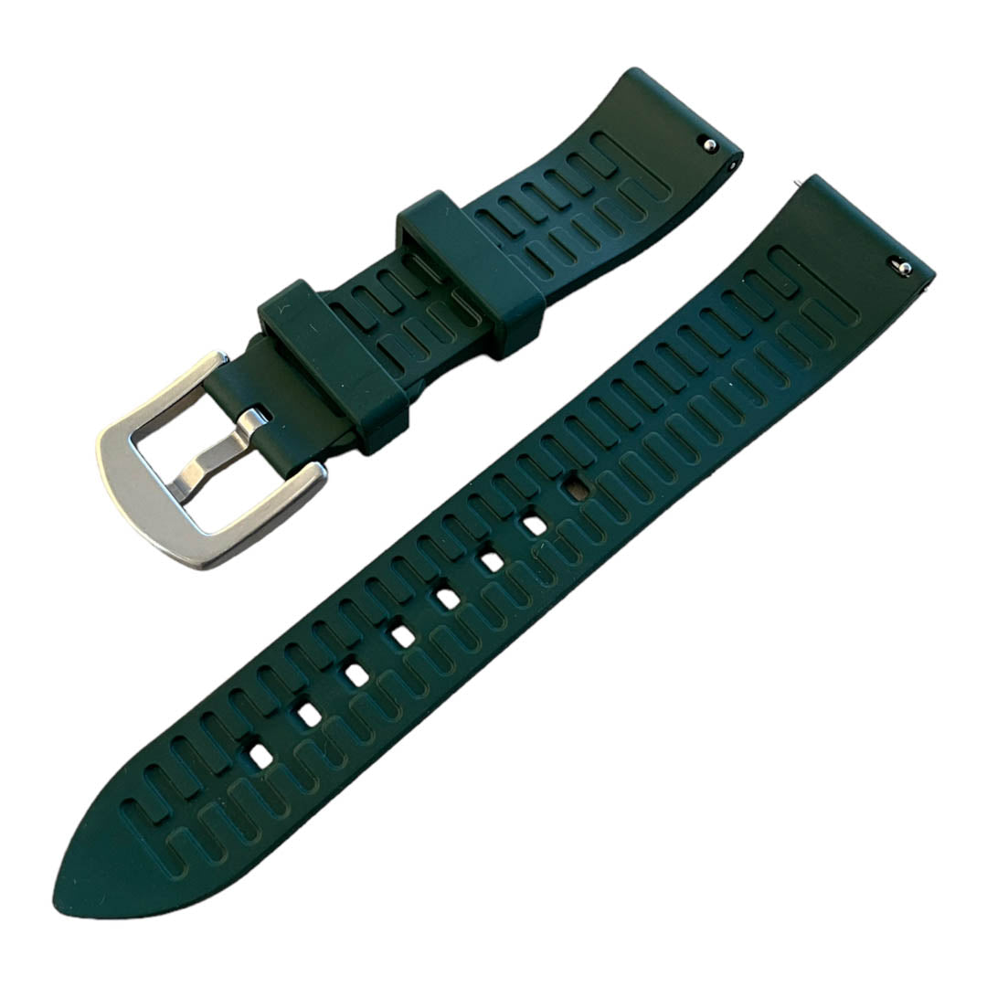 Zweiteiliges Couch Armband, rubber, sTrap in der Farbe Patrol grün