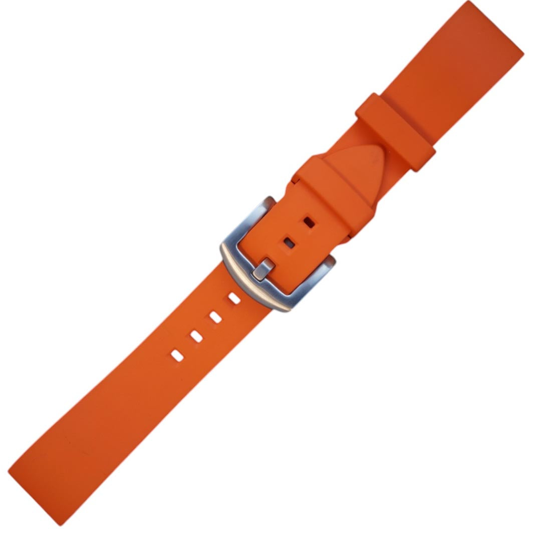 Zweiteiliges Couch Armband, rubber, sTrap in der Farbe orange