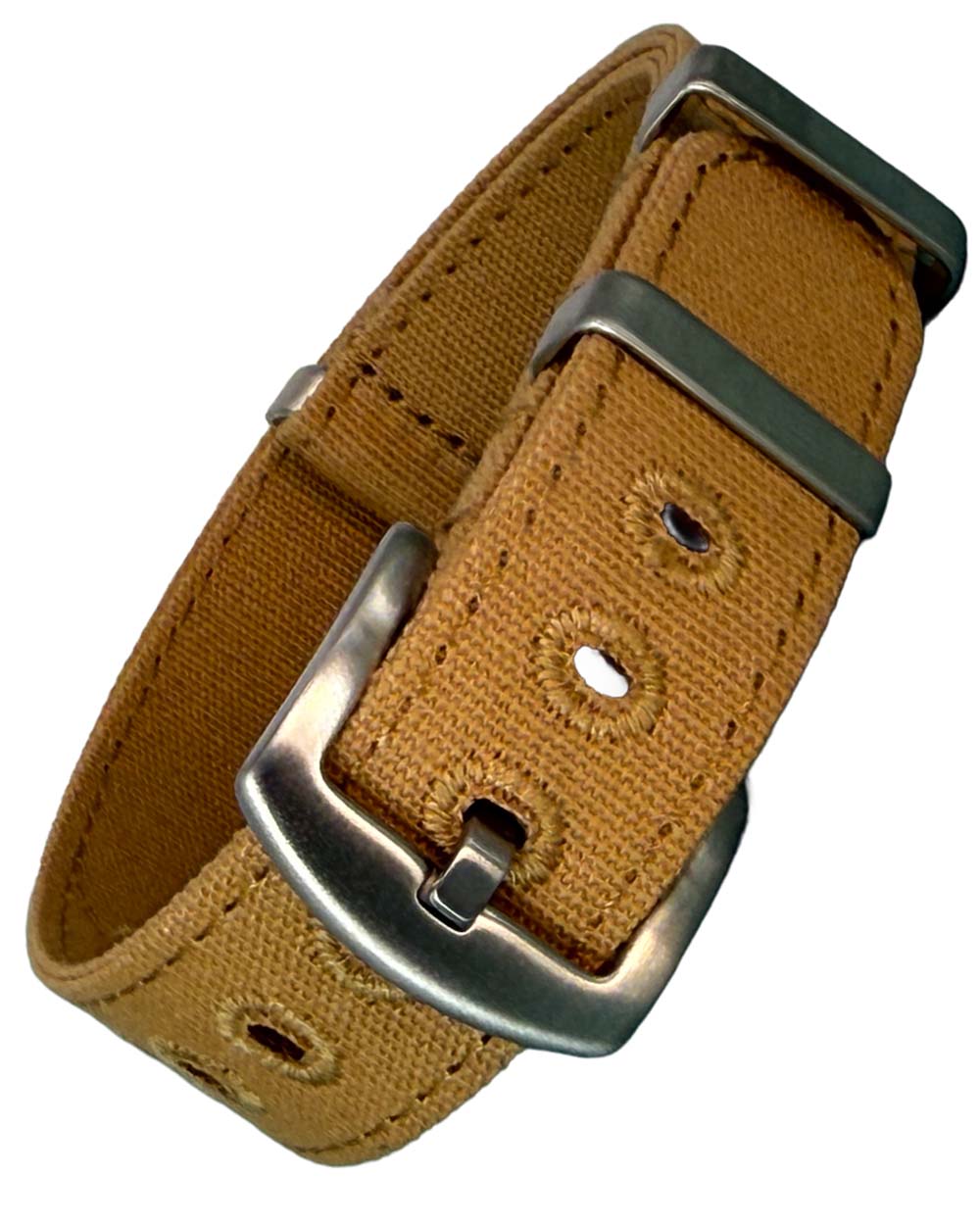 Canvas Nato Strap - sand / beige kräftige Farben