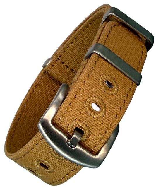 Canvas Nato Strap - sand / beige kräftige Farben