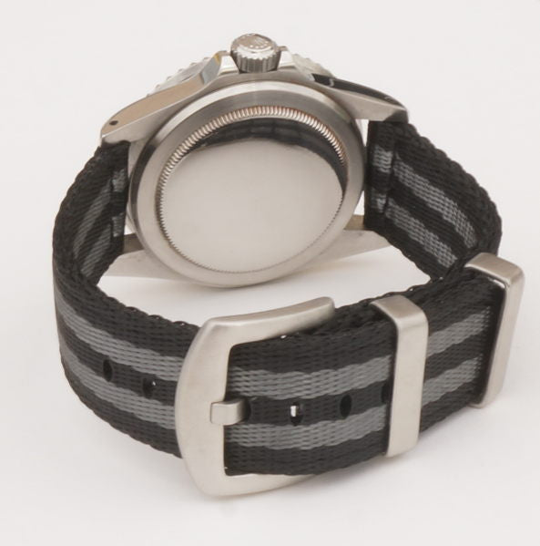 Nylon Split Strap - zweiteiliges Uhrenarmband grau schwarz