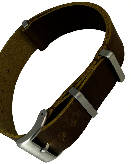 Nato Strap aus Leder Farbe braun