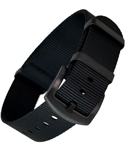 Nato Strap - Farbe schwarz mit PVD Schliesse