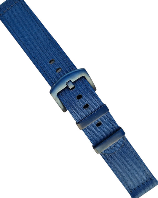 Zweiteiliges Uhren, Armband Navy blau, mit einer blaubeschichteten PVD schließe