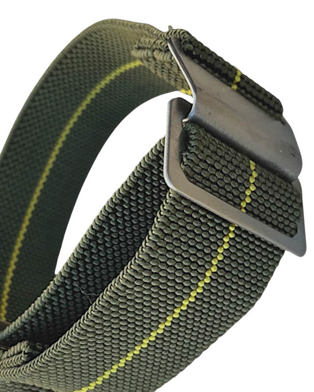 Einteiliges Spangenarmband mit Stretch Anteil Farbe oliv gelb