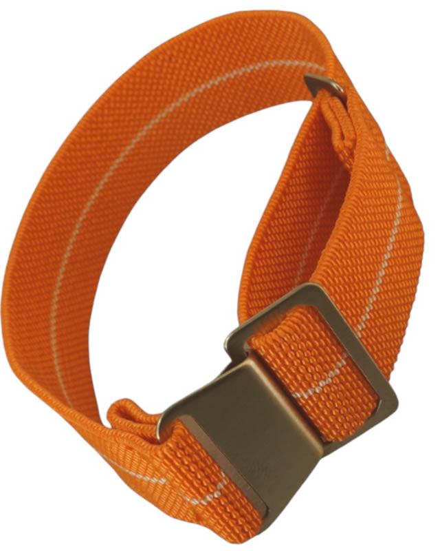 Einteiliges Spangenarmband mit Stretch Anteil Farbe orange weiß